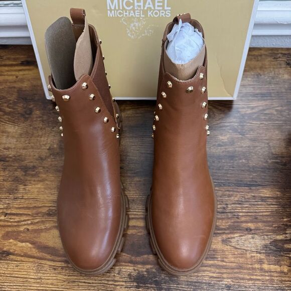 Michael Kors Ridley Astor Stud Leather Boots Size 7.5 New in box - Picture 8 of 15